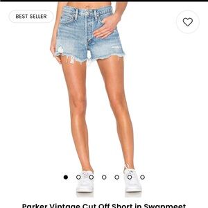 Agolde Parker Vintage Cut Off Denim Shorts